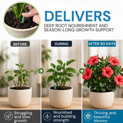 Limited Stock!!⚡AEXZR® Home Greenery · 90-Day Lazy Plant Food Sticks🌿 At last – a plant food that works whilst you sleep.