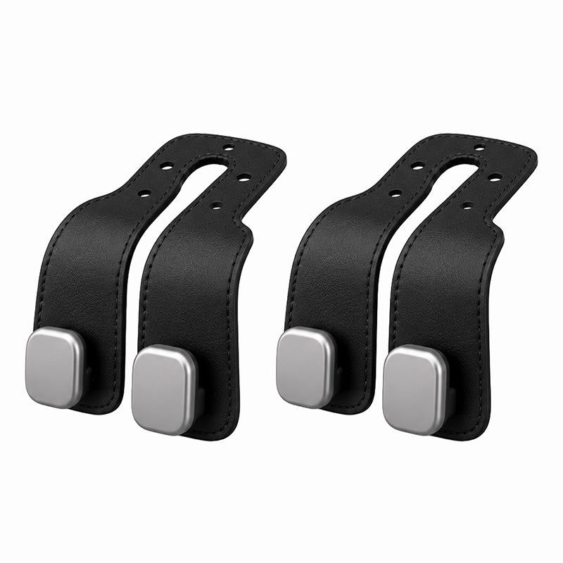 🔥2-in-1 Leather Car Seat Hook & Phone Mount for Purses, Bags & Drinks